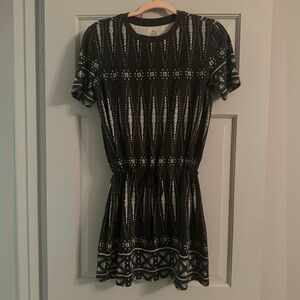 Black and White Patterned Dress